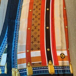 Designer Inspired Silk Scarf - 3 feet x 6 feet